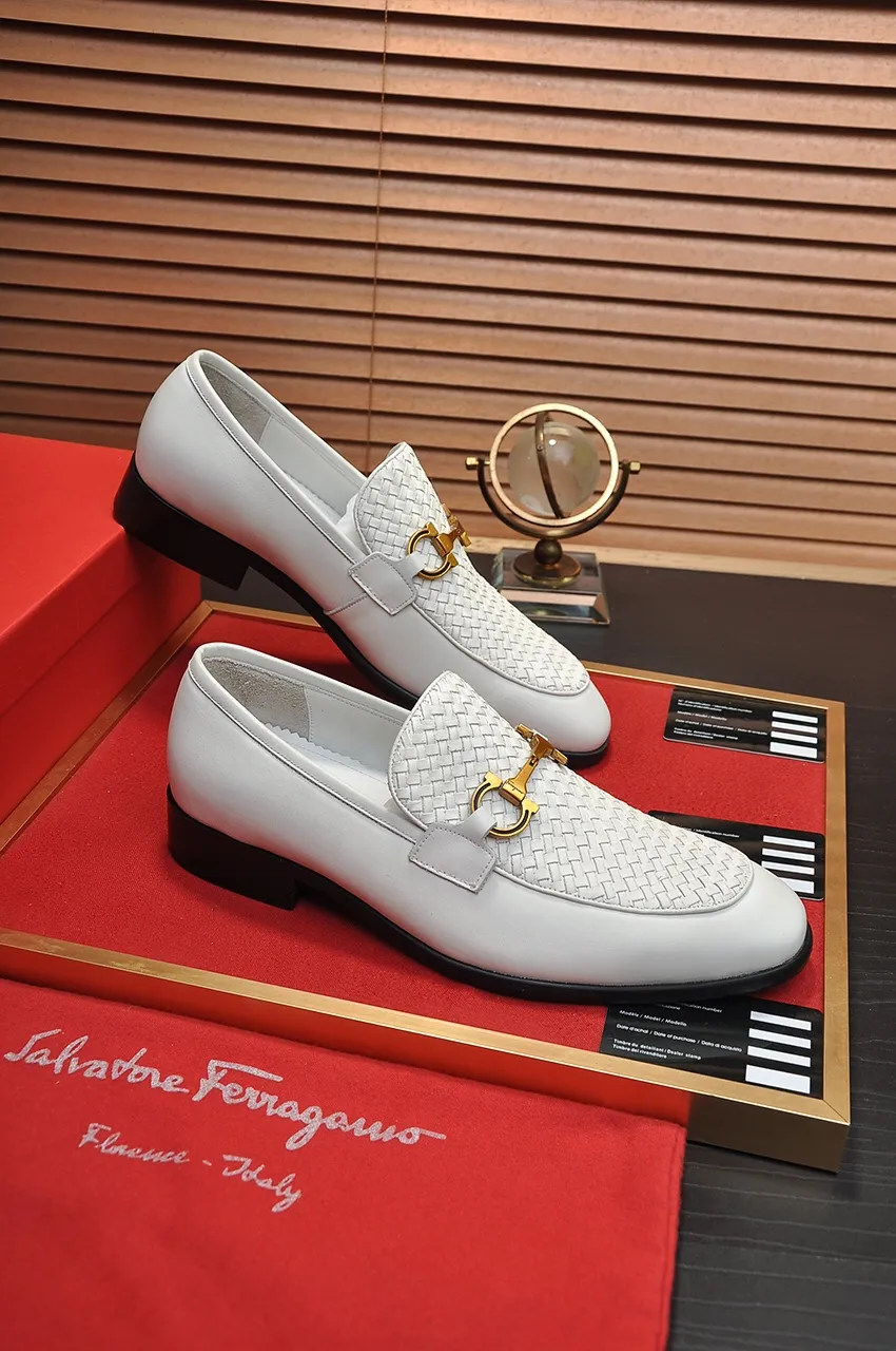 Men's shoes 💰560💶[Ferragamo/Ferragamo] The latest model in the counter. Original imported high-quality cowhide with open sides + imported 🐂 cowhide lining, original luxury metal buckle + original combination outsole. Comparative and stress-free 38--45 (customized for 45)